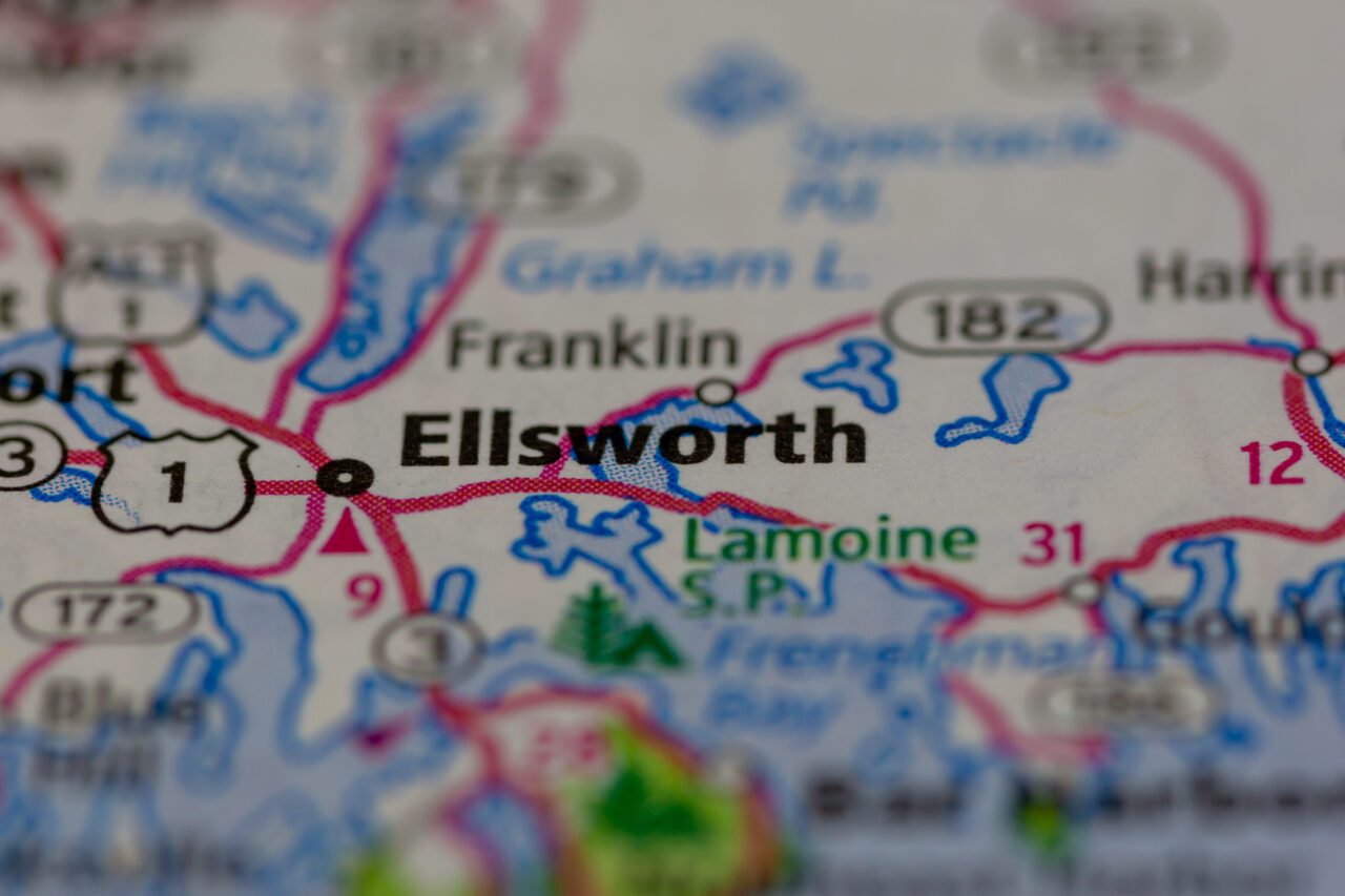 Map of Ellsworth, Maine